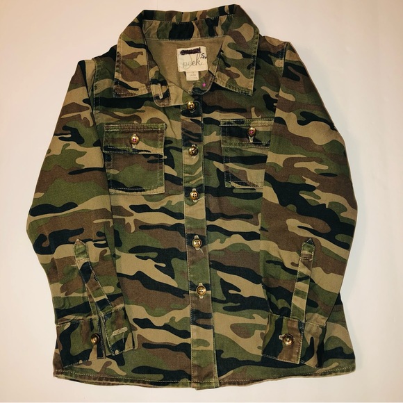 EUC Peek Girls Alabama camo jacket. Has embroidered bird on left back shoulder - Picture 10 of 13